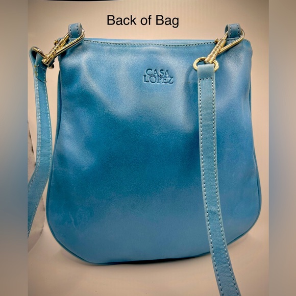 Sky Blue Crossbody/Hand Bag, 100% Argentine Leather Never Used Excel Condition - Picture 2 of 10